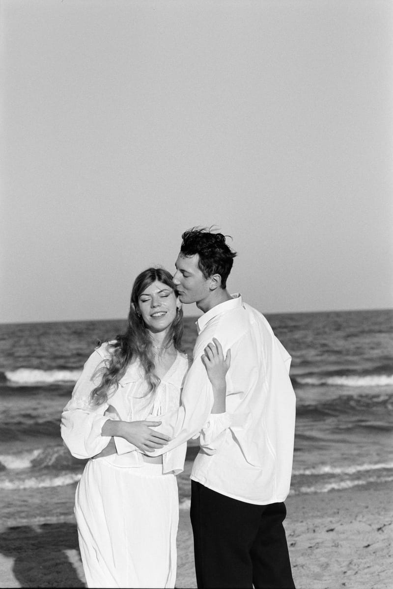 Kateryna & Nerijus, B&W photograph