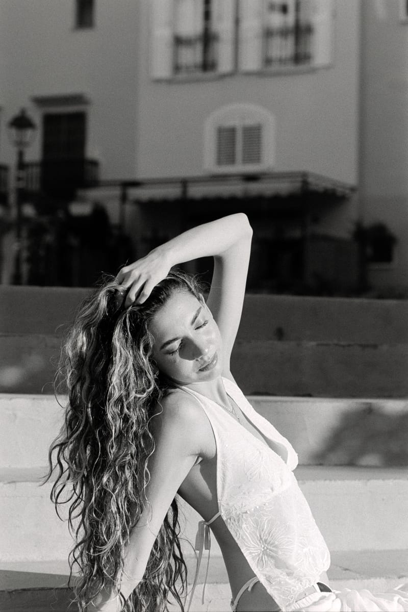 Melani, B&W photograph